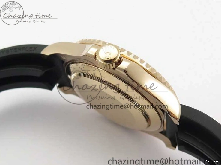 MiroTime 0523 Yacht-Master 116655 UBF 1:1 Best Edition 3D Black Ceramic Bezel on Black Rubber Strap A2836(Free Extra Strap) SunProtective 3061